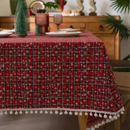 Toalha de Mesa Natal Red Christmas Decoração de Natal