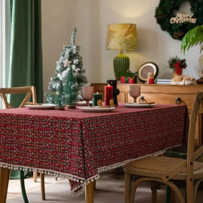 Toalha de Mesa Natal Red Christmas Decoração de Natal
