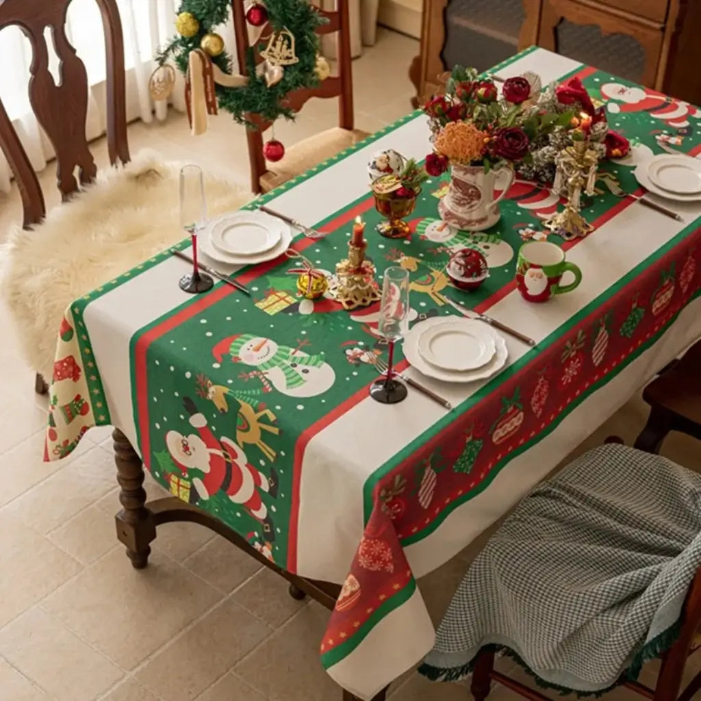 Toalha de Mesa de Natal Mesa Posta Natal Boas Festas