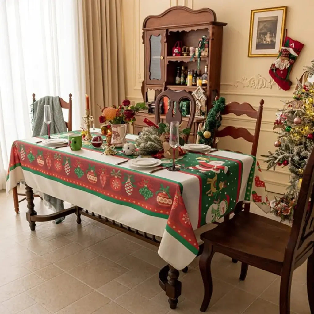 Toalha de Mesa de Natal Mesa Posta Natal Boas Festas