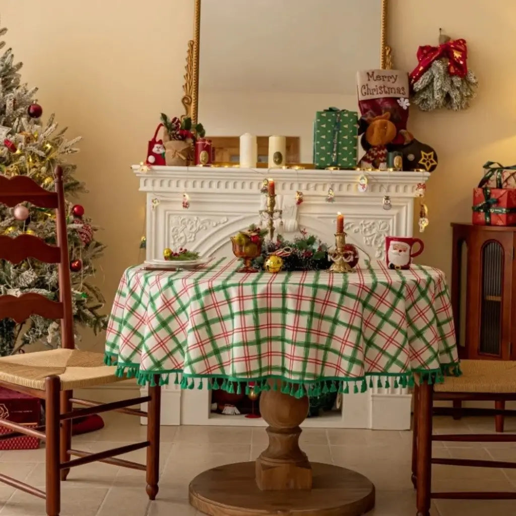 Toalha de Mesa de Natal Redonda Boas Festas