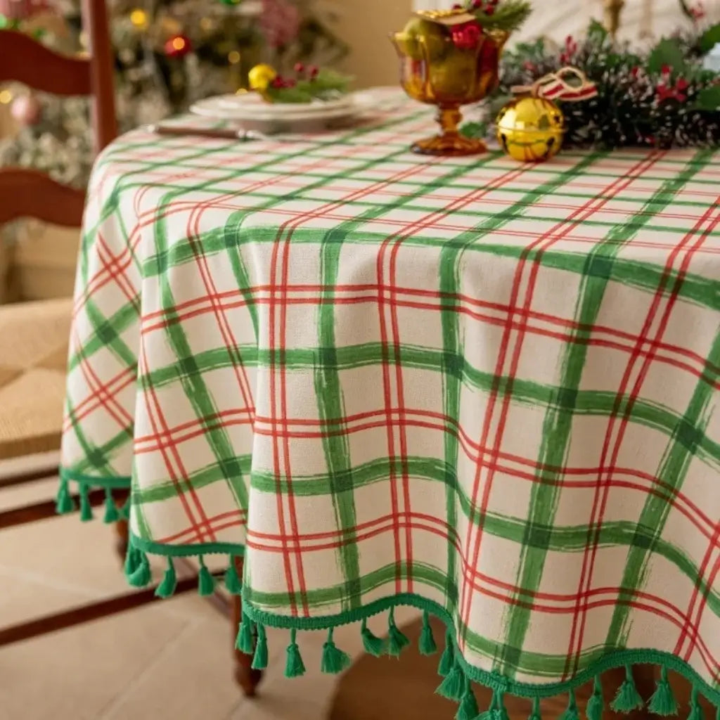 Toalha de Mesa de Natal Redonda Boas Festas