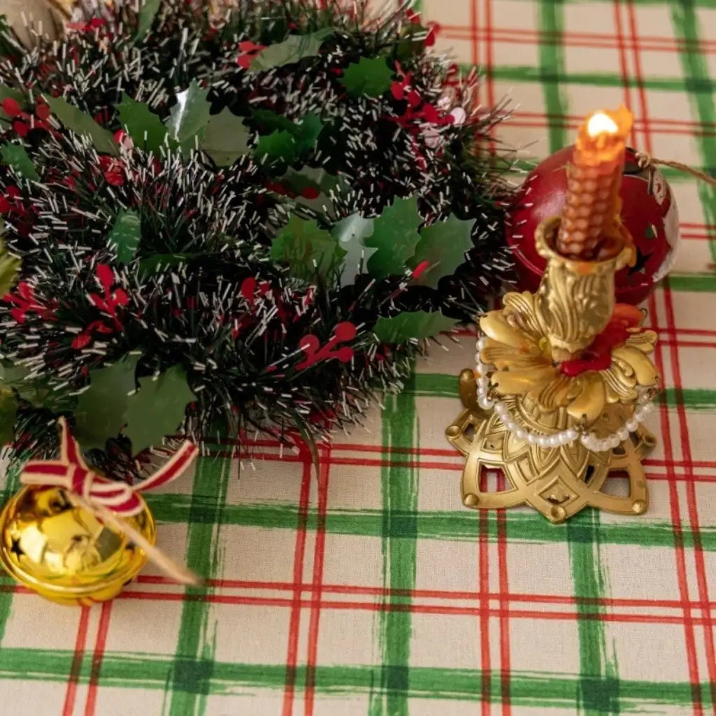 Toalha de Mesa de Natal Redonda Boas Festas