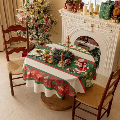 Toalha de Mesa de Natal Redonda Boas Festas