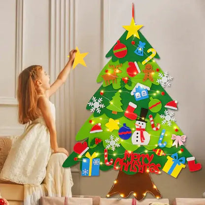 Árvore de Natal Decorada Enfeite de Natal Educativo Para Crianças