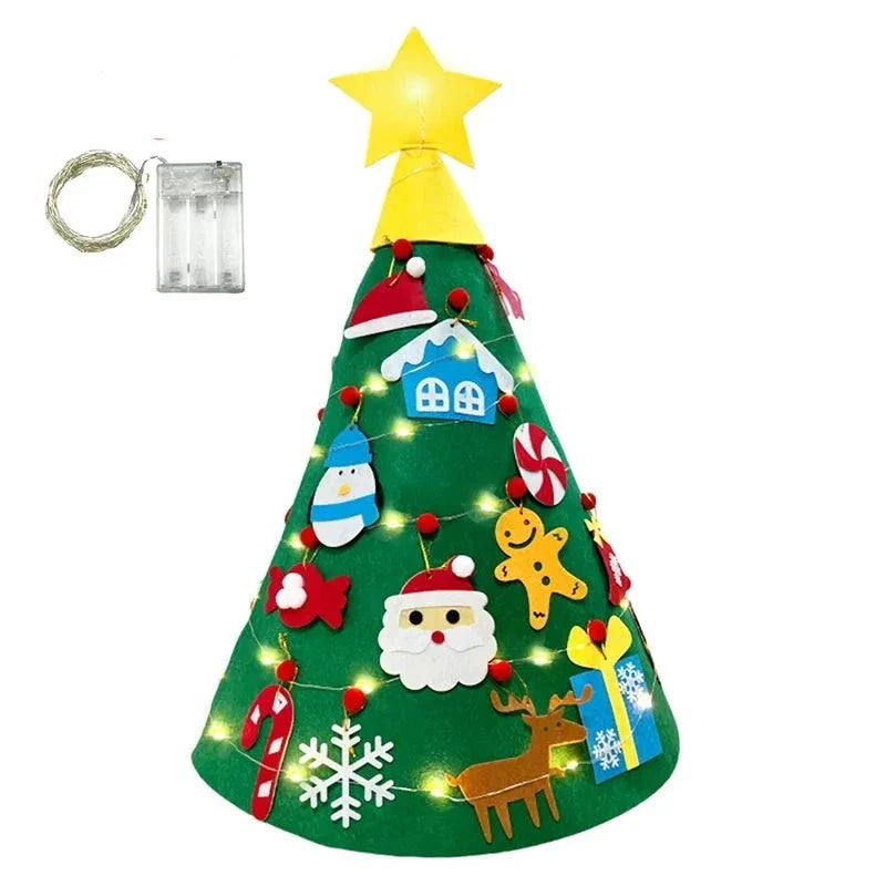 Árvore de Natal Decorada Enfeite de Natal Educativo Para Crianças
