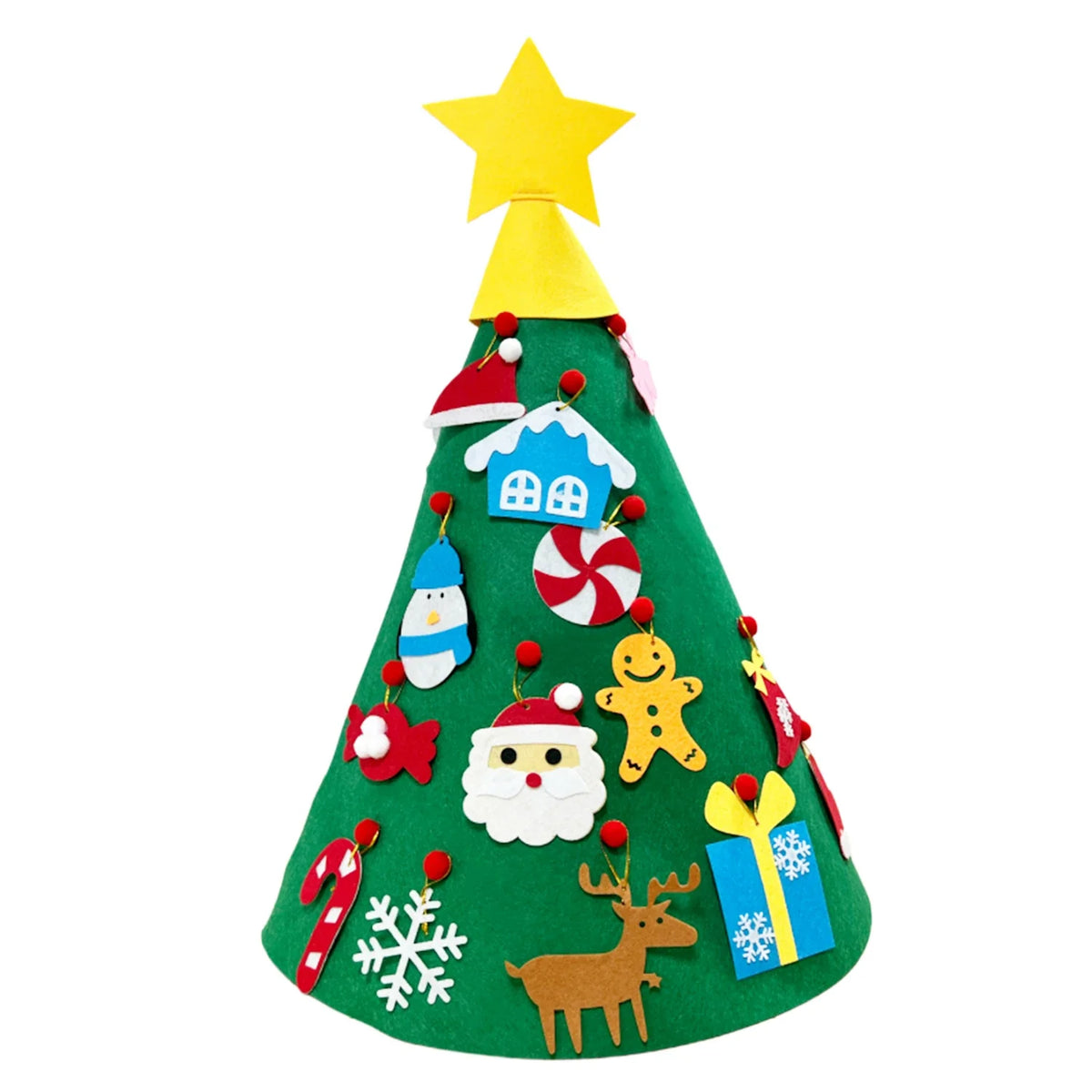 Árvore de Natal Decorada Enfeite de Natal Educativo Para Crianças