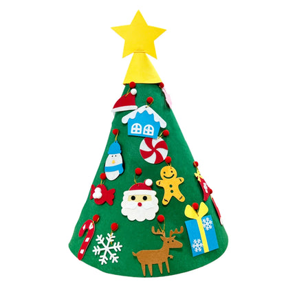 Árvore de Natal Decorada Enfeite de Natal Educativo Para Crianças
