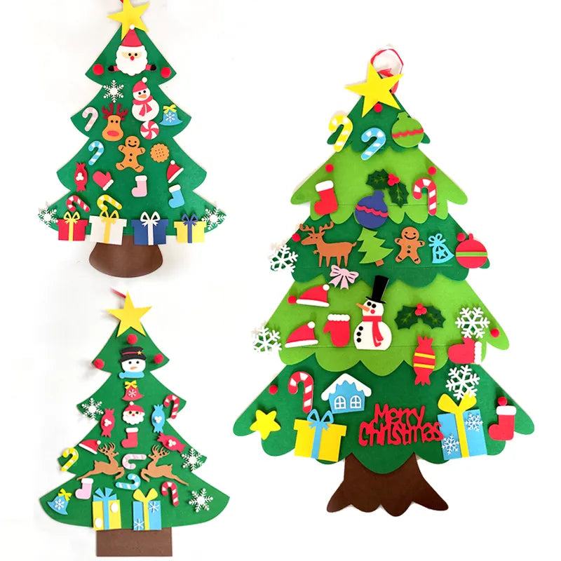 Árvore de Natal Decorada Enfeite de Natal Educativo Para Crianças