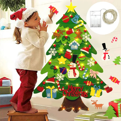 Árvore de Natal Decorada Enfeite de Natal Educativo Para Crianças