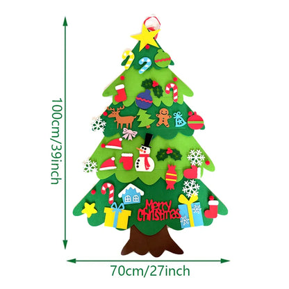 Árvore de Natal Decorada Enfeite de Natal Educativo Para Crianças