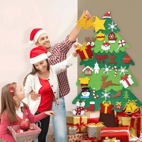 Árvore de Natal Decorada Enfeite de Natal Educativo Para Crianças