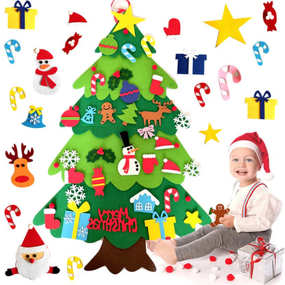 Árvore de Natal Decorada Enfeite de Natal Educativo Para Crianças