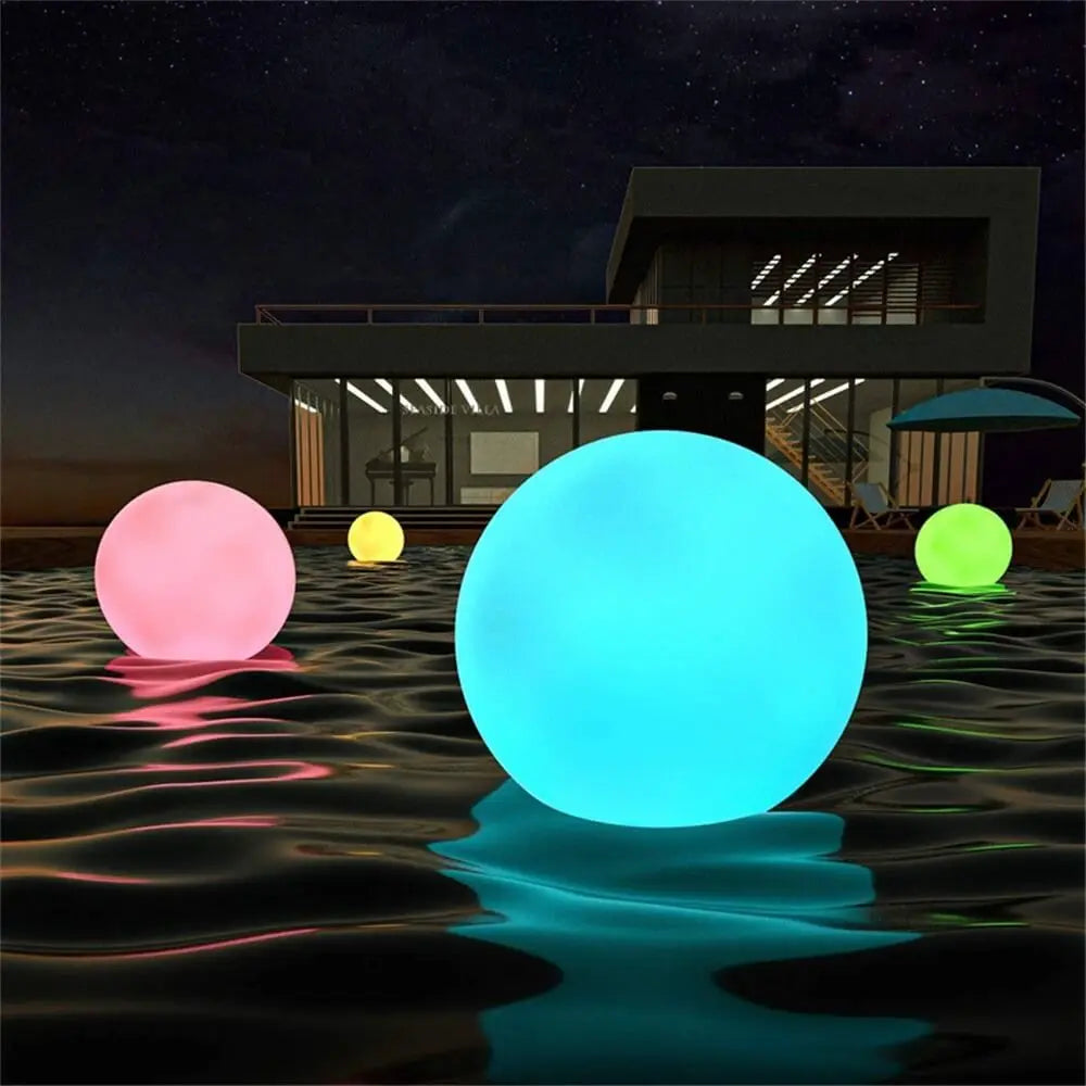 Bola Led Solar Iluminação Flutuante Impermeável Decoração Jardim