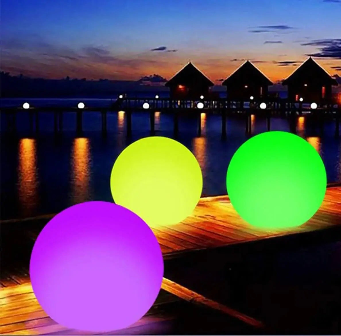 Bola Led Solar Iluminação Flutuante Impermeável Decoração Jardim