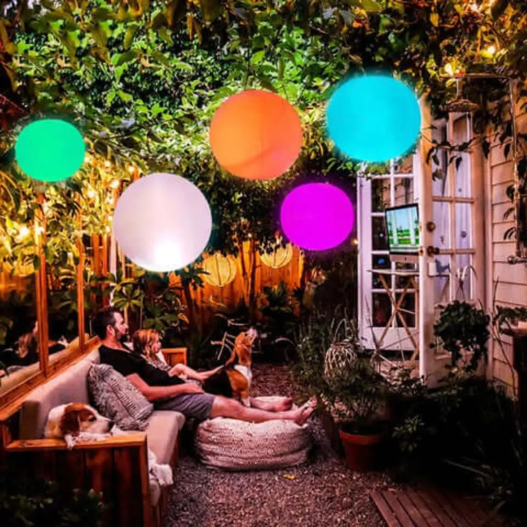 Bola Led Solar Iluminação Flutuante Impermeável Decoração Jardim