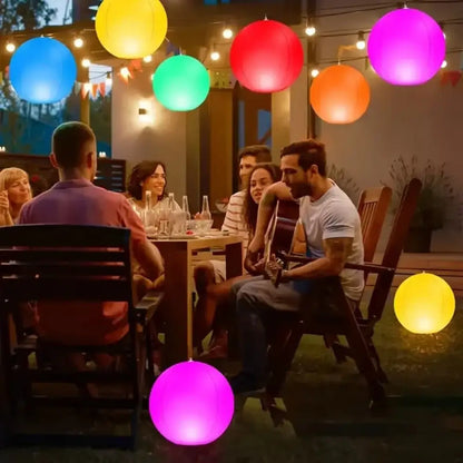 Bola Led Solar Iluminação Flutuante Impermeável Decoração Jardim