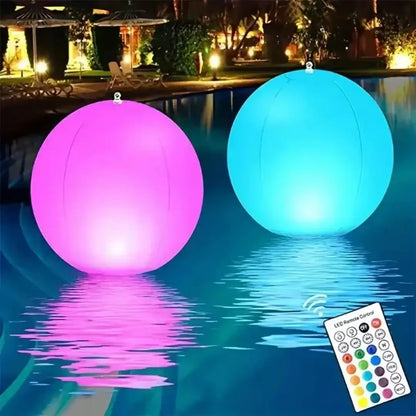 Bola Led Solar Iluminação Flutuante Impermeável Decoração Jardim