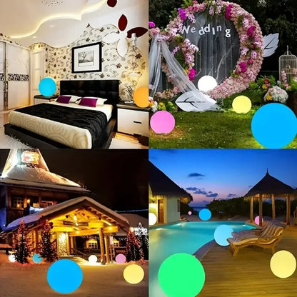 Bola Led Solar Iluminação Flutuante Impermeável Decoração Jardim