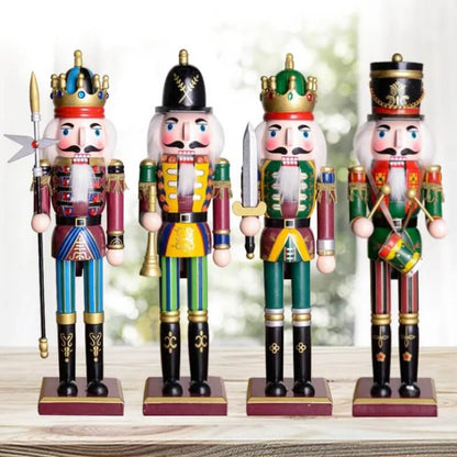 Bonecos Quebra-Nozes Soldados de Madeira Decoração de Natal