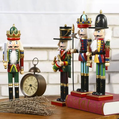 Bonecos Quebra-Nozes Soldados de Madeira Decoração de Natal