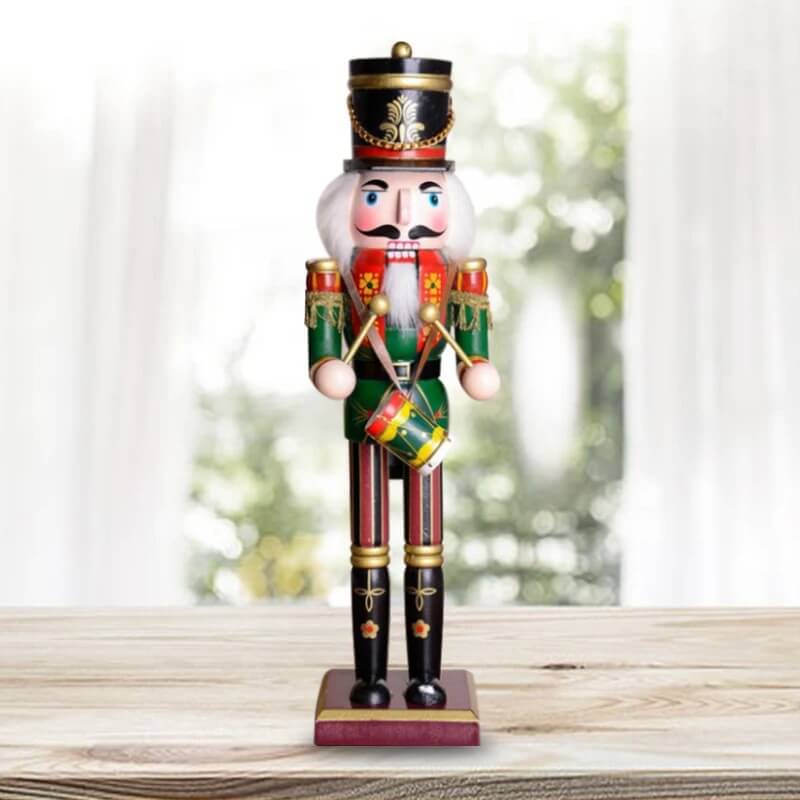 Bonecos Quebra-Nozes Soldados de Madeira Decoração de Natal