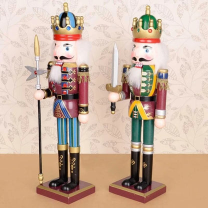 Bonecos Quebra-Nozes Soldados de Madeira Decoração de Natal