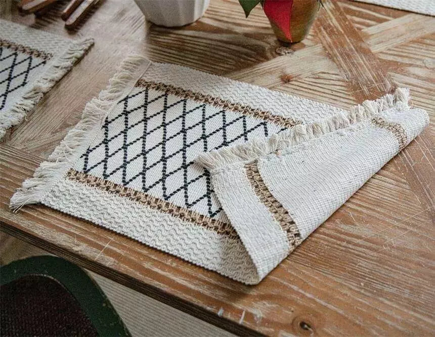 Caminho de Mesa com Franja Passadeira de Mesa Boêmio Imperiale