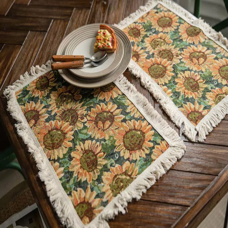 Caminho de Mesa com Franja Passadeira de Mesa Boêmio Imperiale