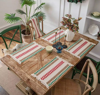Caminho de Mesa com Franja Passadeira de Mesa Boêmio Imperiale