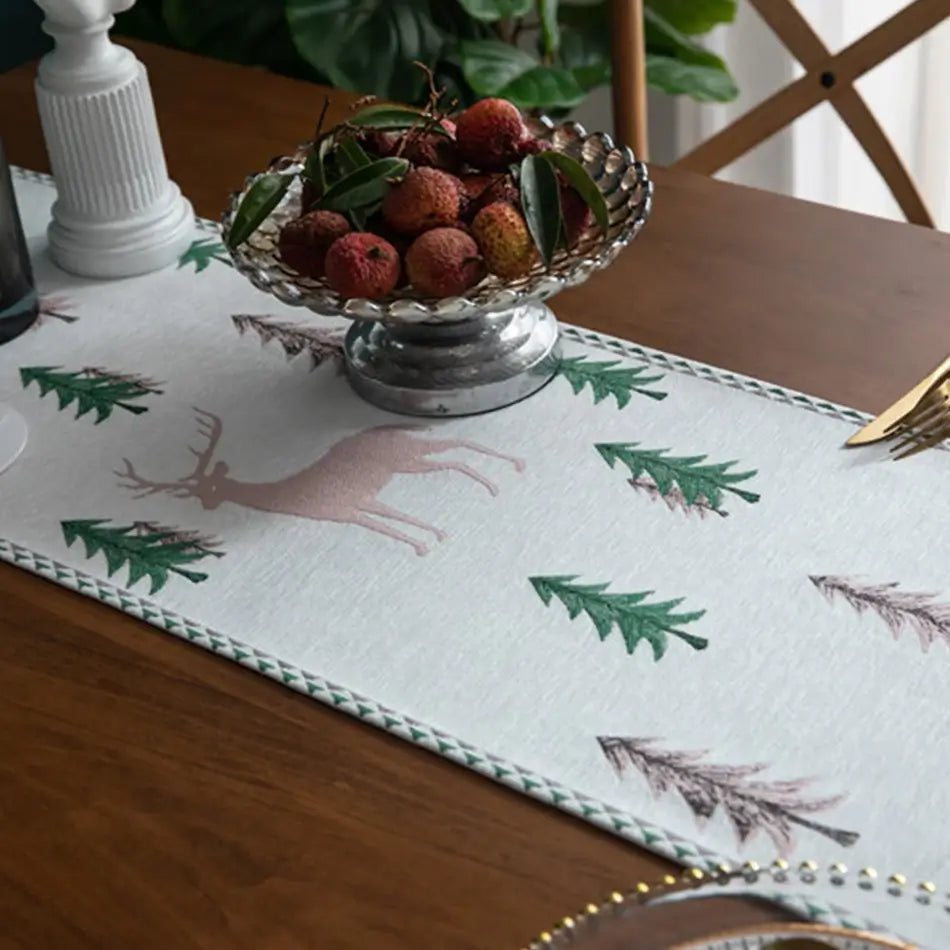 Caminho de Mesa Natal com Borla Trilho de Mesa Merry Christmas