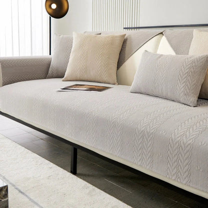 Capa de Sofá Chenille Antiderrapante Impermeável Cinza Lenogue Capa de Sofá Chenille Antiderrapante Impermeável Cinza Lenogue Conceito 