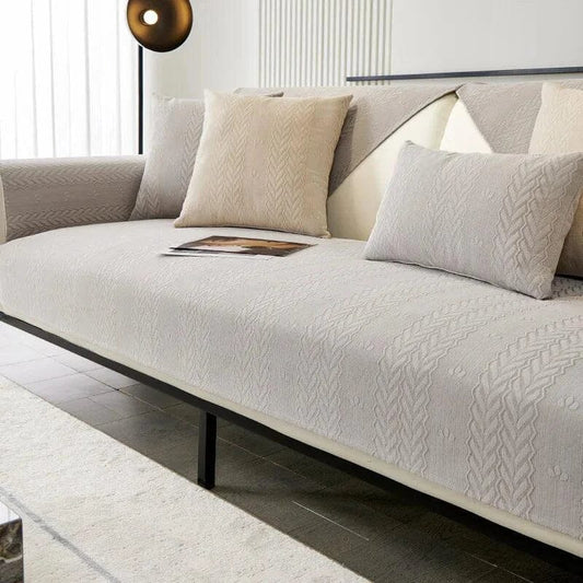 Capa de Sofá Chenille Antiderrapante Impermeável Cinza Lenogue Capa de Sofá Chenille Antiderrapante Impermeável Cinza Lenogue Conceito Cinza 70 x 70 cm 