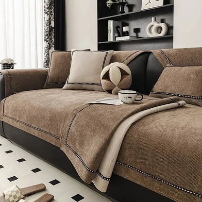 Capa de Sofá Chenille Antiderrapante Pet Friendly para Sala Lenogue Capa de Sofá Chenille Antiderrapante Pet Friendly para Sala Lenogue Conceito 