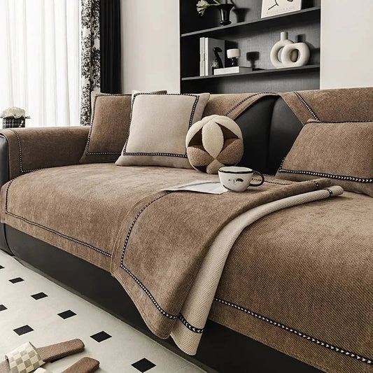 Capa de Sofá Chenille Antiderrapante Pet Friendly para Sala Lenogue Capa de Sofá Chenille Antiderrapante Pet Friendly para Sala Lenogue Conceito 