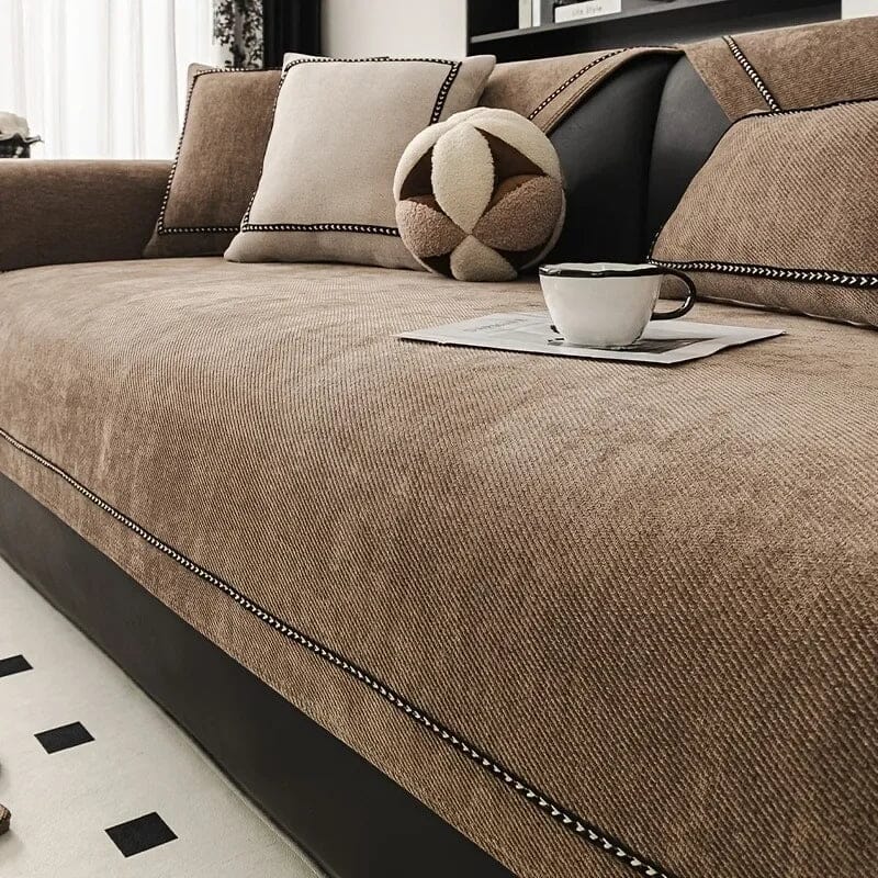 Capa de Sofá Chenille Antiderrapante Pet Friendly para Sala Lenogue Capa de Sofá Chenille Antiderrapante Pet Friendly para Sala Lenogue Conceito 