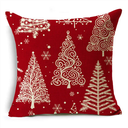 Capas de Almofada Natal Linho Algodão Merry Christmas
