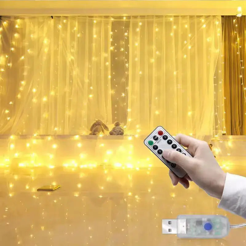 Cortina de LED Corda Luzes Decoração de Natal – 100, 200 e 300 LEDs