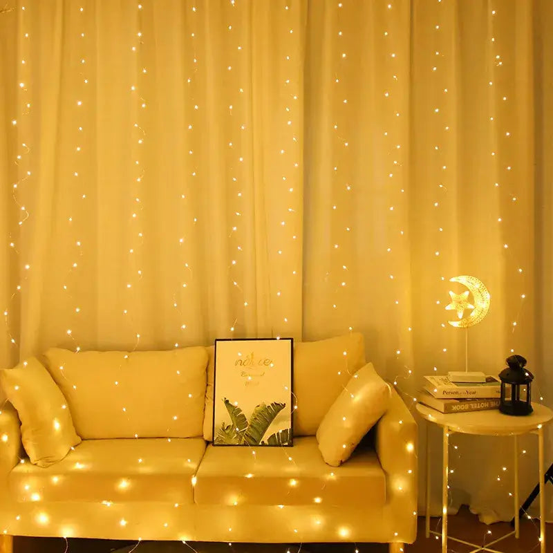 Cortina de LED Corda Luzes Decoração de Natal – 100, 200 e 300 LEDs