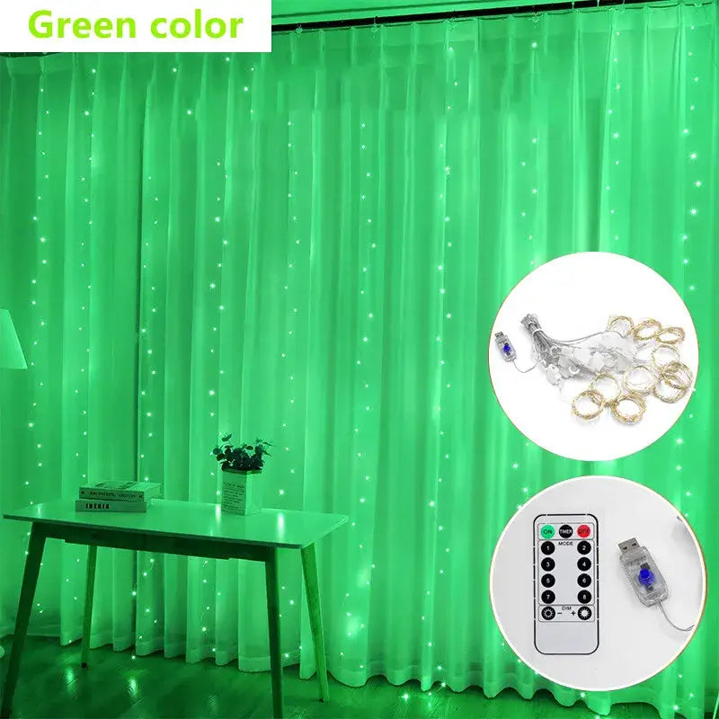 Cortina de LED Corda Luzes Decoração de Natal – 100, 200 e 300 LEDs