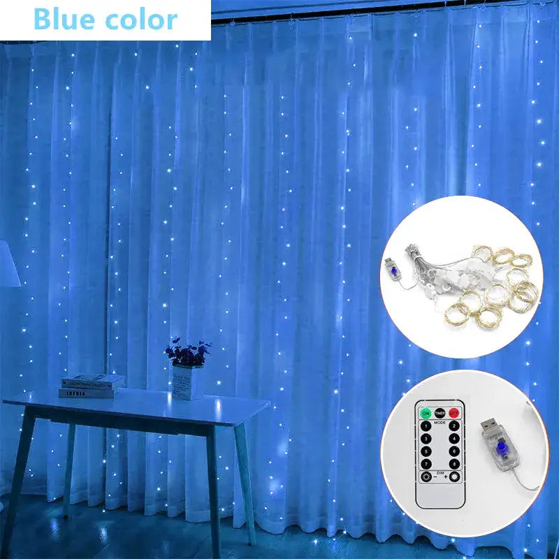 Cortina de LED Corda Luzes Decoração de Natal – 100, 200 e 300 LEDs