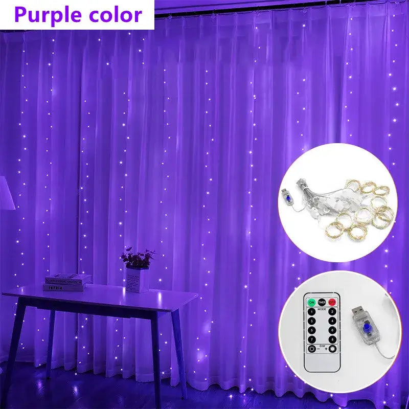 Cortina de LED Corda Luzes Decoração de Natal – 100, 200 e 300 LEDs