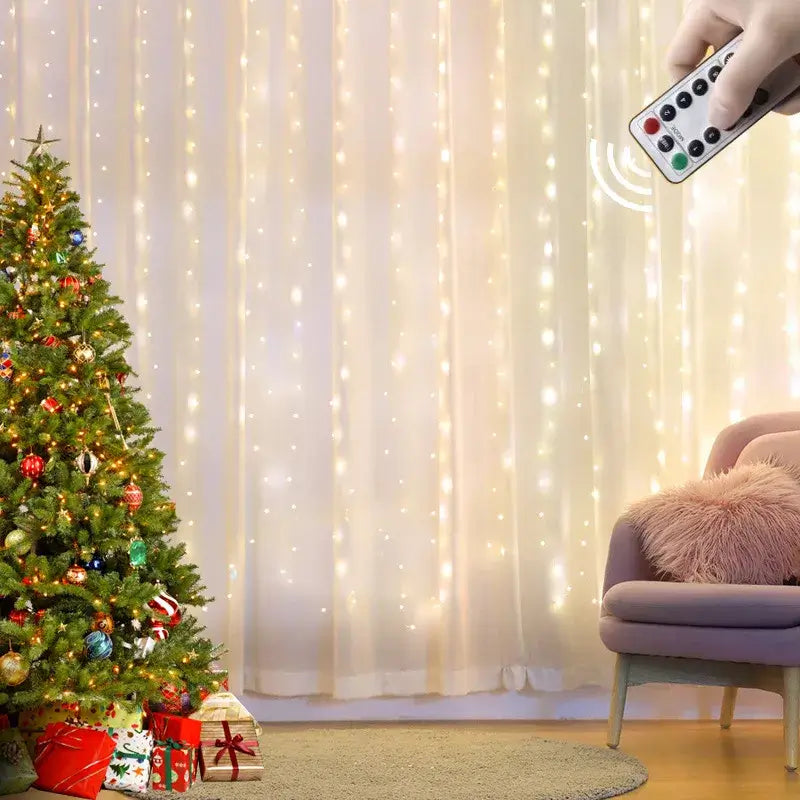 Cortina de LED Corda Luzes Decoração de Natal – 100, 200 e 300 LEDs