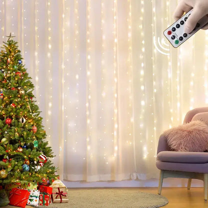 Cortina de LED Corda Luzes Decoração de Natal – 100, 200 e 300 LEDs