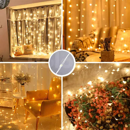 Cortina de LED Corda Luzes Decoração de Natal – 100, 200 e 300 LEDs