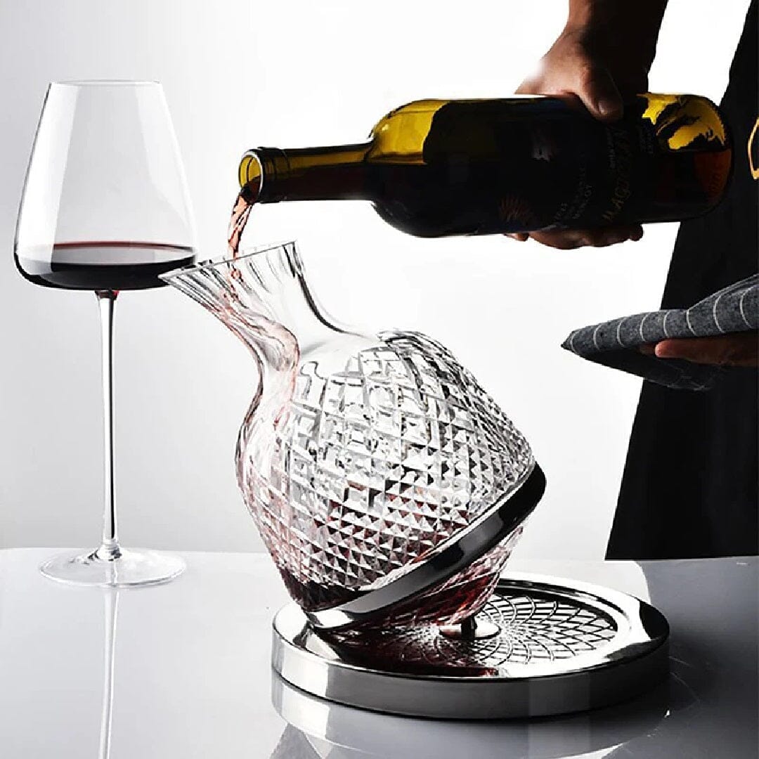 Decantador De Vinho De Rotação De Alto Grau Luxo Vintage UtenCoz - 0008 YuDome 