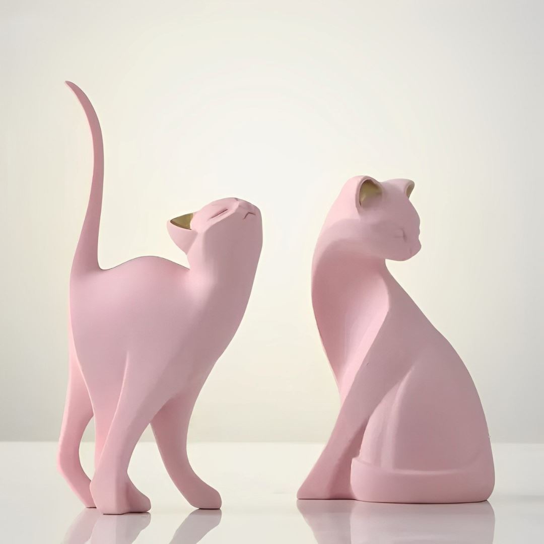 Escultura Abstrata Gato (O Par) Conceito 