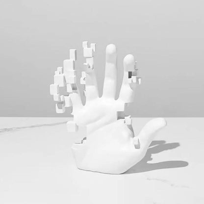 Escultura Abstrata Mão Mosaico Conceito 