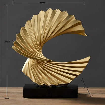 Escultura Abstrata Minimalista Luxus em Resina Resina - 0069 Conceito 