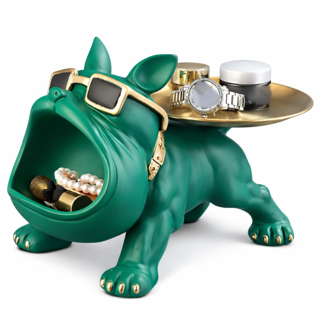 Escultura Aparador Bulldog Francês Decor Cool (Suporte Duplo) Aparador - 0002 Conceito 